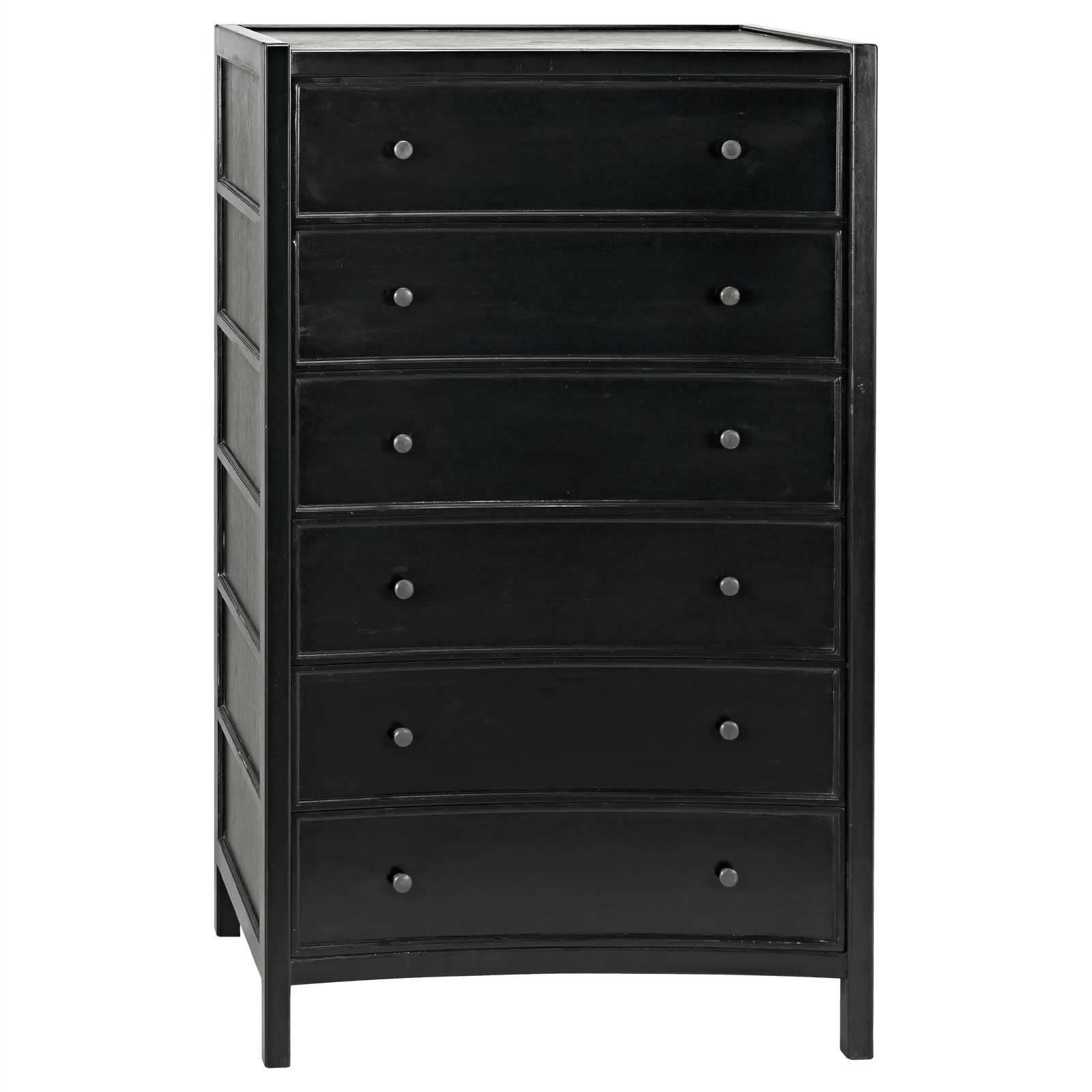 Noir Hampton Tall Boy, Hand Rubbed Black DRESSERS