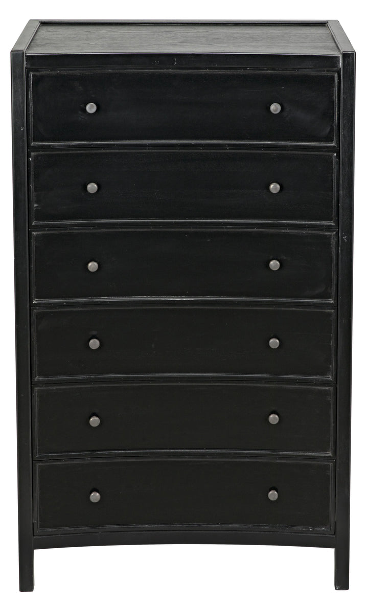 American Home Furniture | Noir - Hampton Tall Boy, Hand Rubbed Black