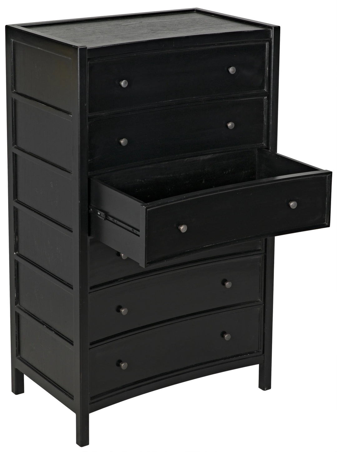 American Home Furniture | Noir - Hampton Tall Boy, Hand Rubbed Black