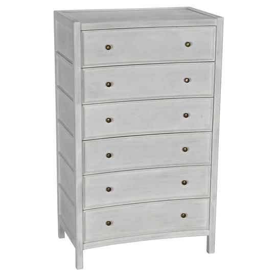 Noir Hampton Tall Boy, White Wash DRESSERS