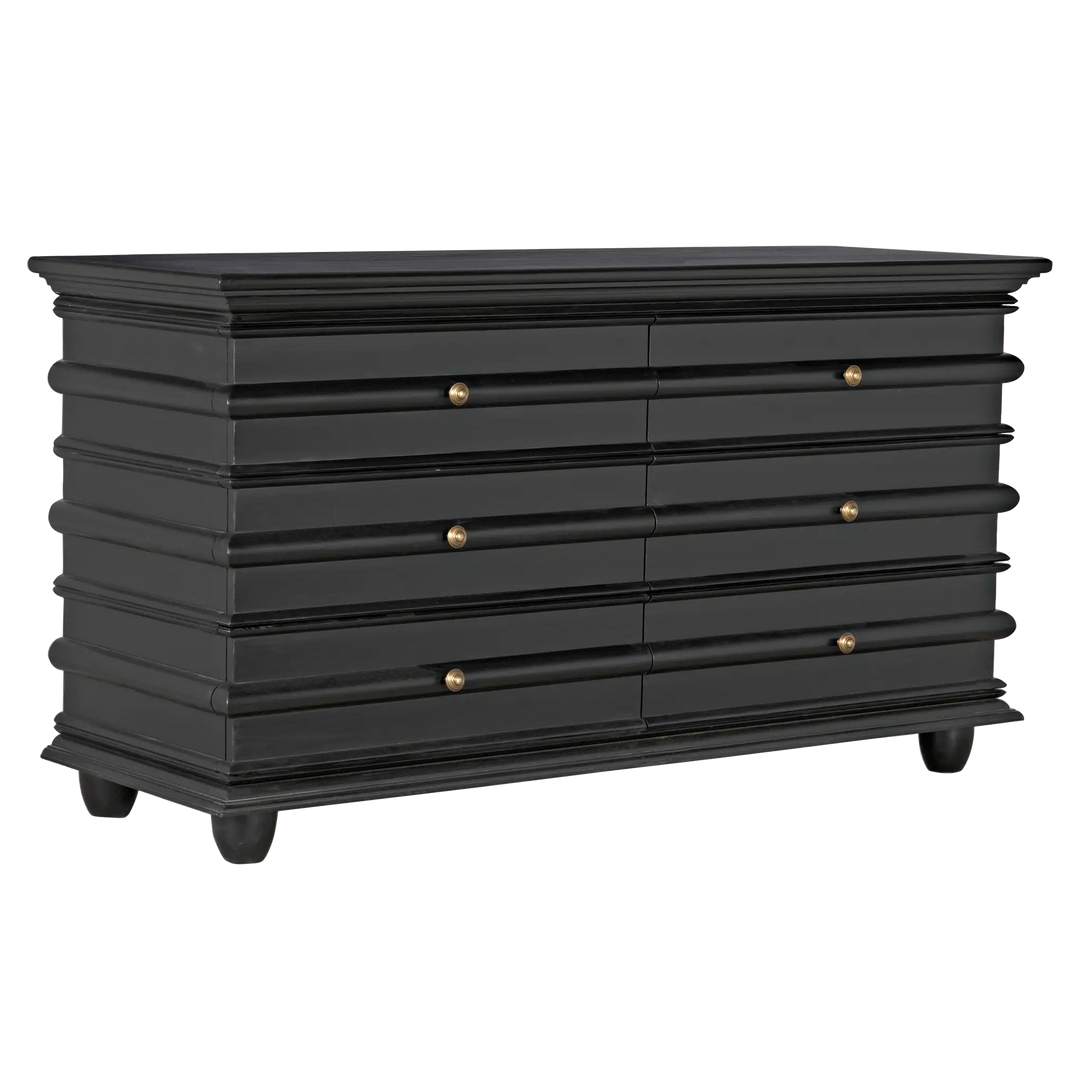 American Home Furniture | Noir - Ascona Chest, Hand Rubbed Black