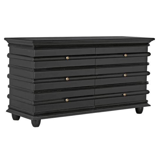 Noir Ascona Dresser, Hand Rubbed Black DRESSERS