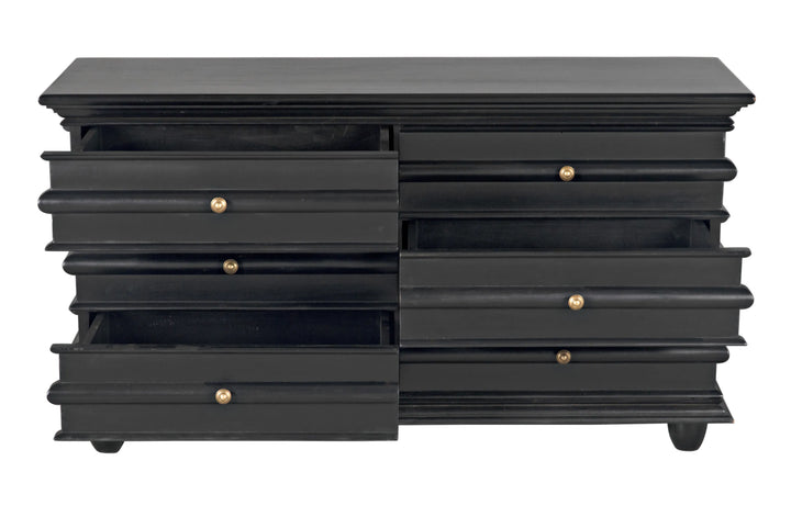 American Home Furniture | Noir - Ascona Chest, Hand Rubbed Black