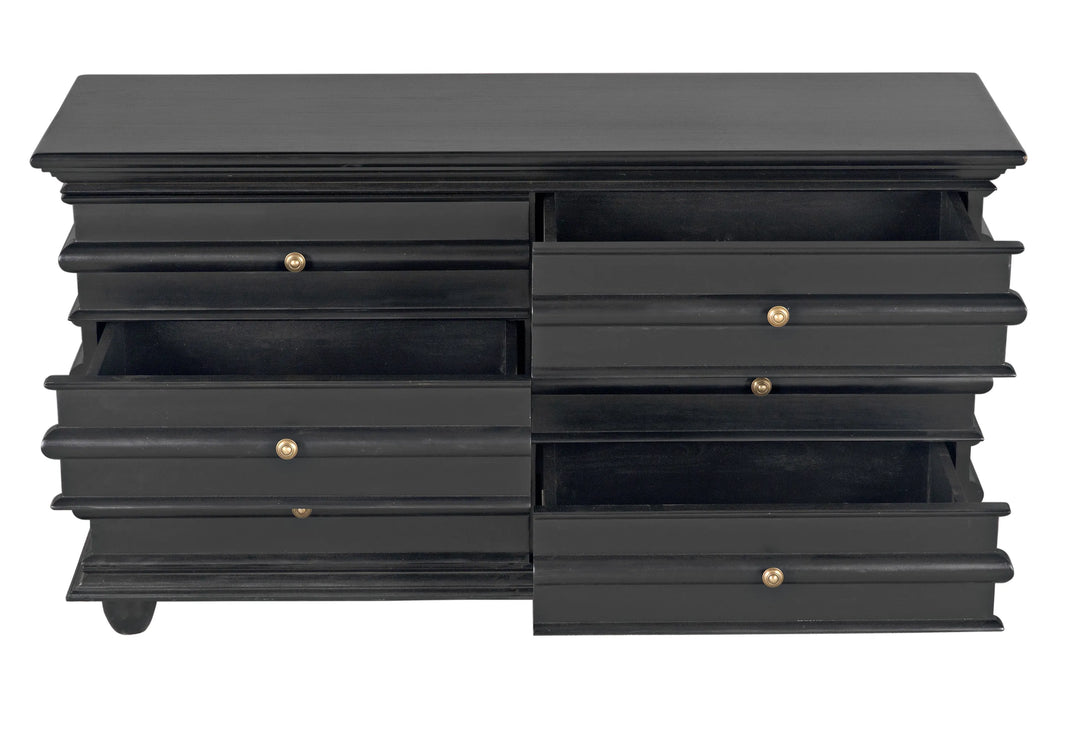 American Home Furniture | Noir - Ascona Chest, Hand Rubbed Black