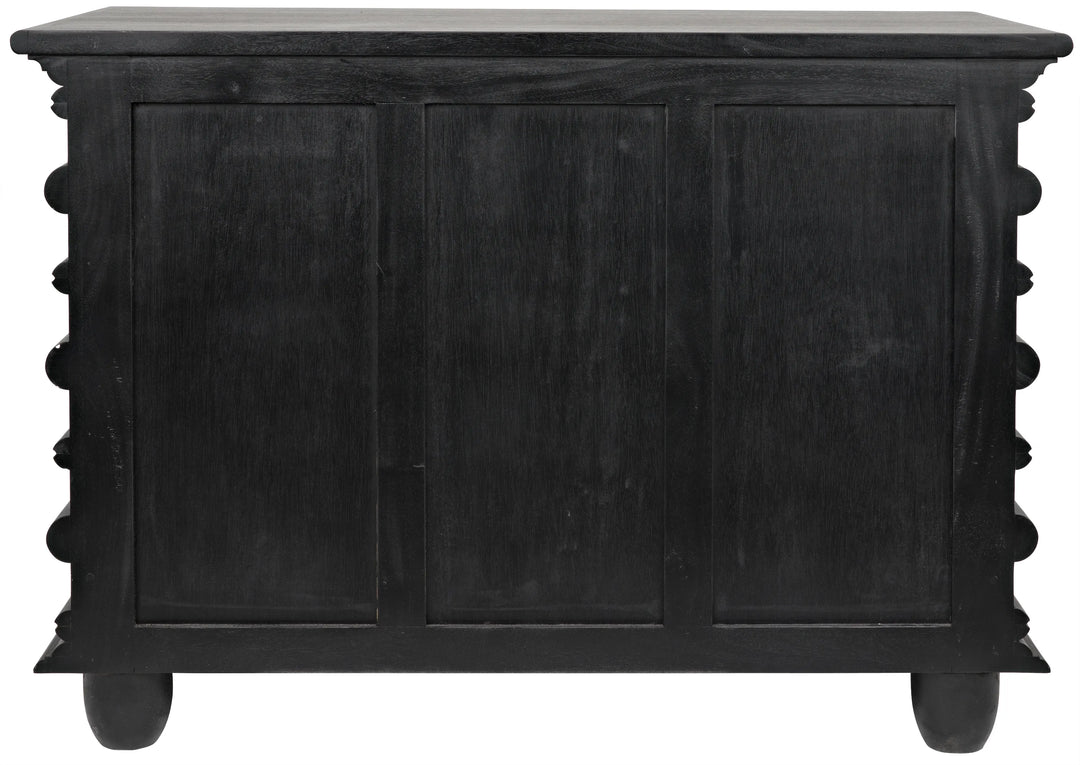 American Home Furniture | Noir - Ascona Small Chest, Hand Rubbed Black