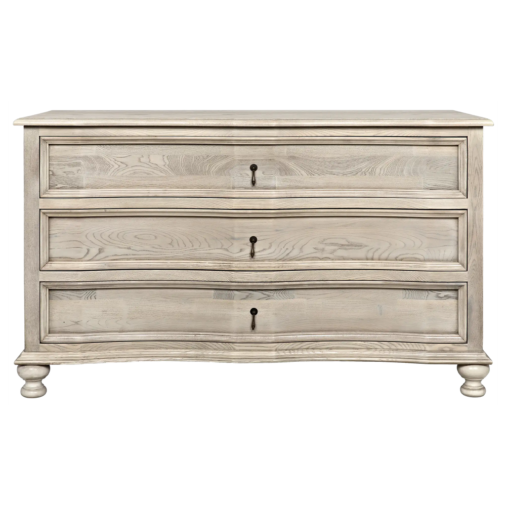 American Home Furniture | Noir - Curved Front 3 Drawer Chest