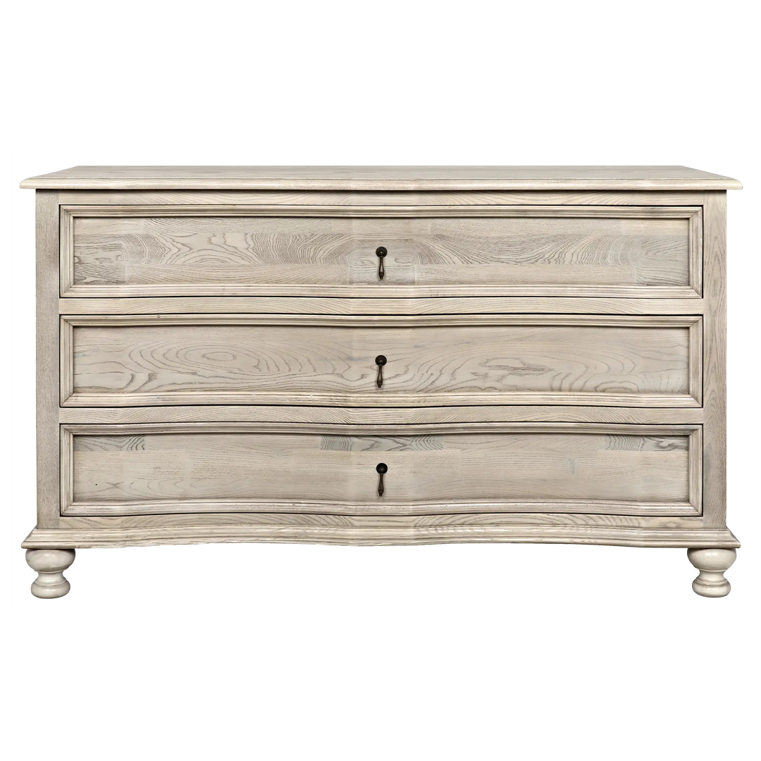 American Home Furniture | Noir - Curved Front 3 Drawer Chest