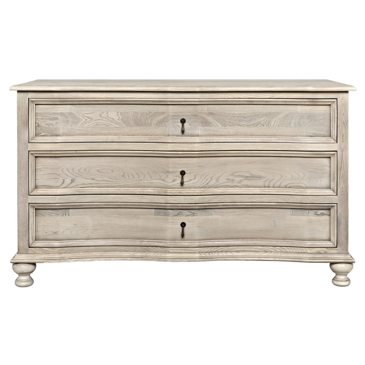 American Home Furniture | Noir - Curved Front 3 Drawer Chest