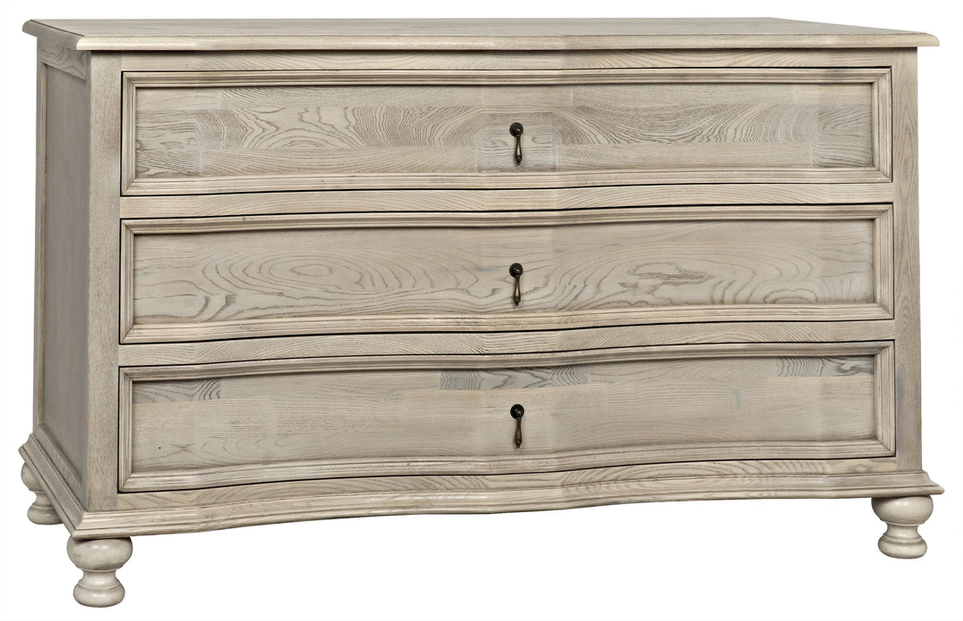 American Home Furniture | Noir - Curved Front 3 Drawer Chest