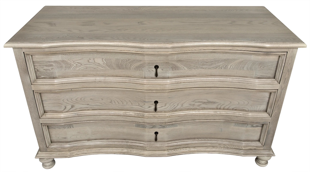 American Home Furniture | Noir - Curved Front 3 Drawer Chest