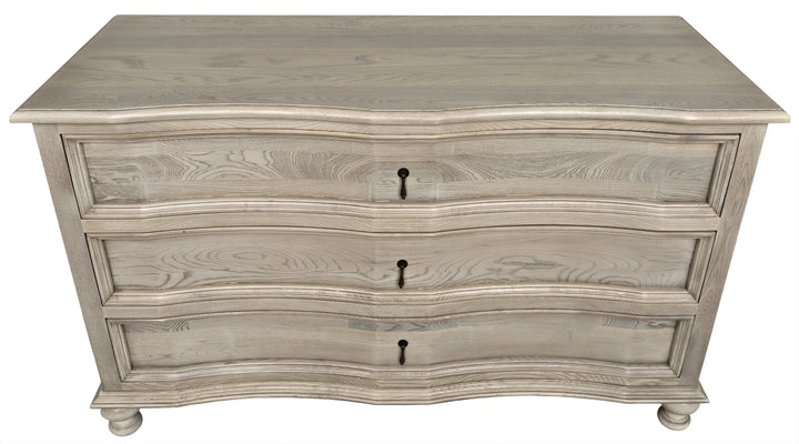 American Home Furniture | Noir - Curved Front 3 Drawer Chest