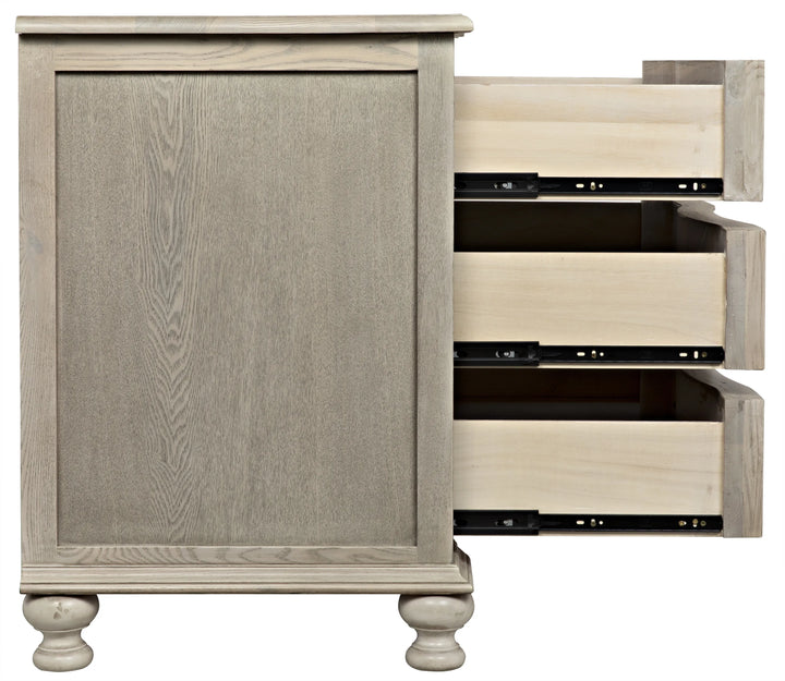 American Home Furniture | Noir - Curved Front 3 Drawer Chest