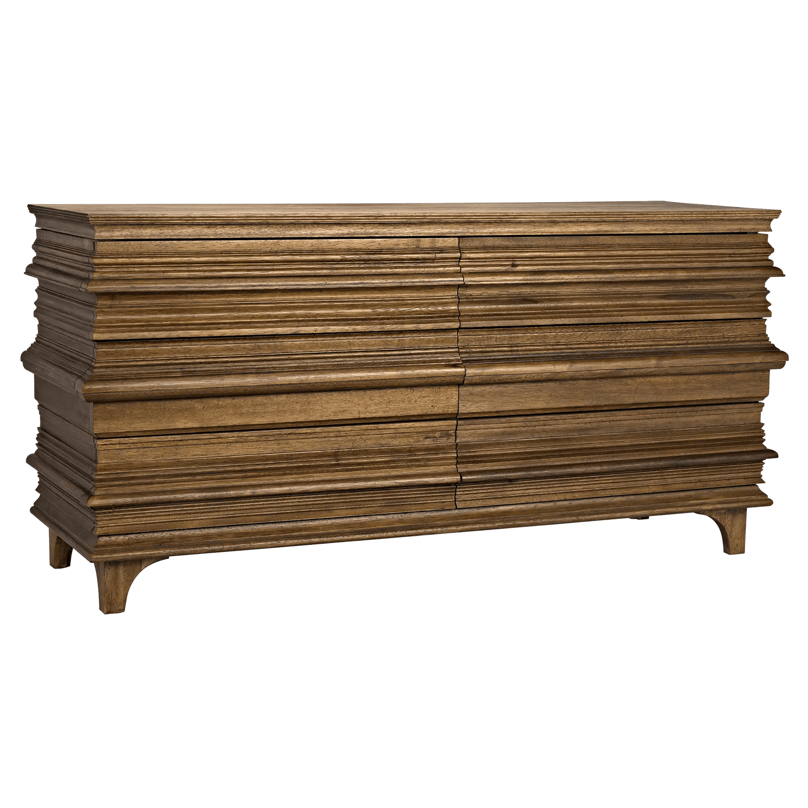 Noir Bernard 6 Drawer, Dark Walnut DRESSERS