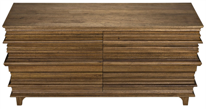 American Home Furniture | Noir - Bernard 6 Drawer, Dark Walnut