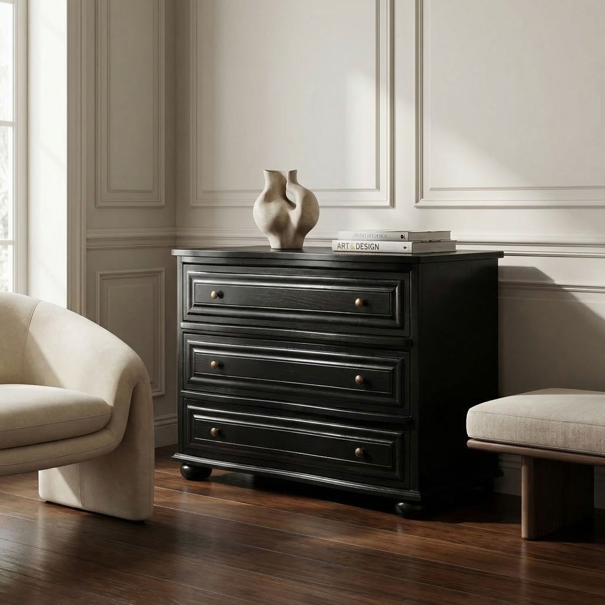 Noir - Lauren Dresser,Hand Rubbed Black - GDRE169HB