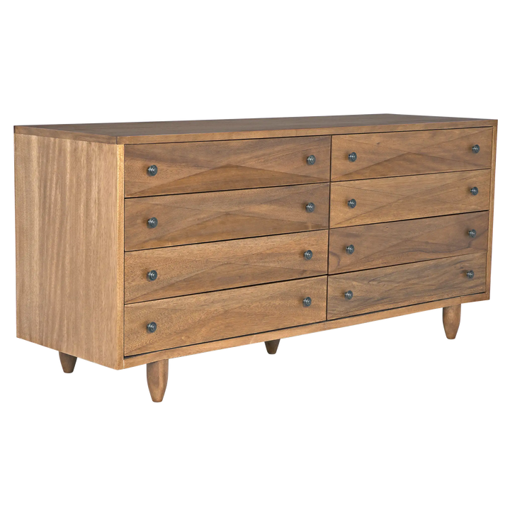 American Home Furniture | Noir - Diamond Double Chest, Dark Walnut