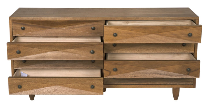 American Home Furniture | Noir - Diamond Double Chest, Dark Walnut