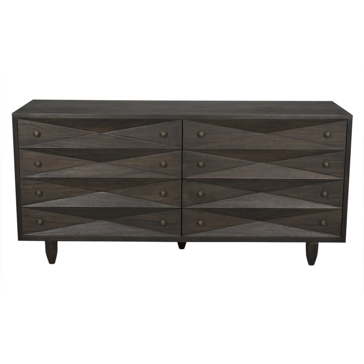 American Home Furniture | Noir - Diamond Double Chest, Ebony Walnut