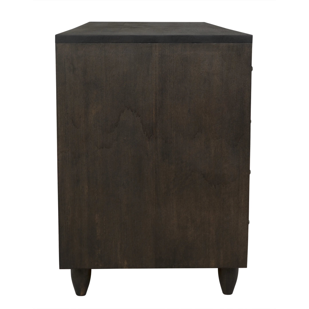 American Home Furniture | Noir - Diamond Double Chest, Ebony Walnut