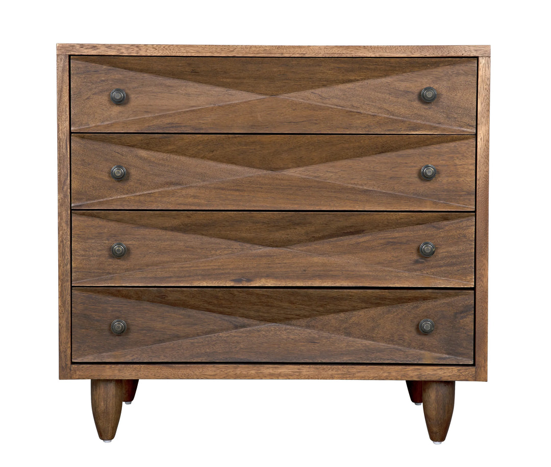 American Home Furniture | Noir - Diamond Chest, Dark Walnut