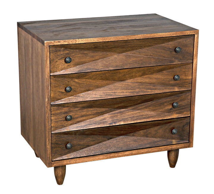 American Home Furniture | Noir - Diamond Chest, Dark Walnut