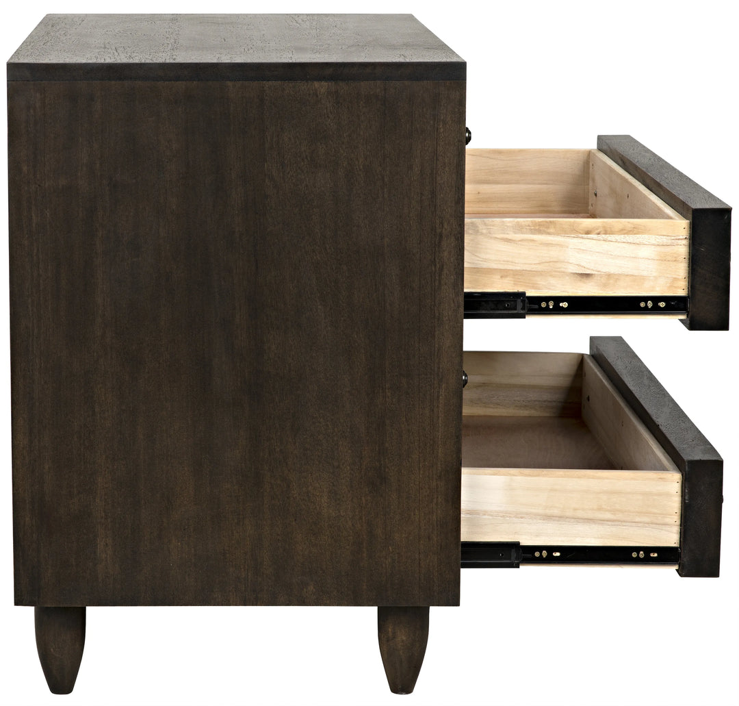 American Home Furniture | Noir - Diamond Chest, Ebony Walnut