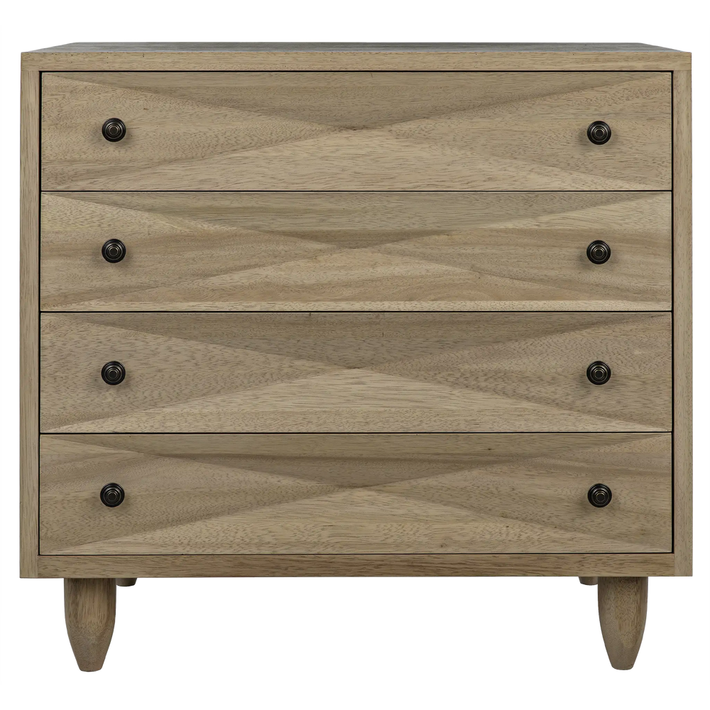 American Home Furniture | Noir - Diamond Chest, Washed Walnut