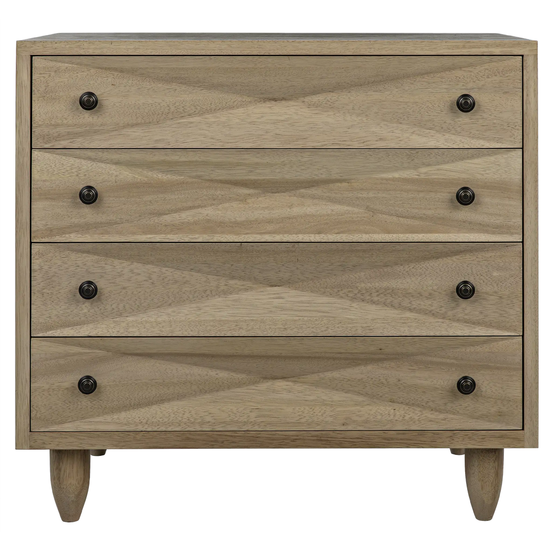 American Home Furniture | Noir - Diamond Chest, Washed Walnut