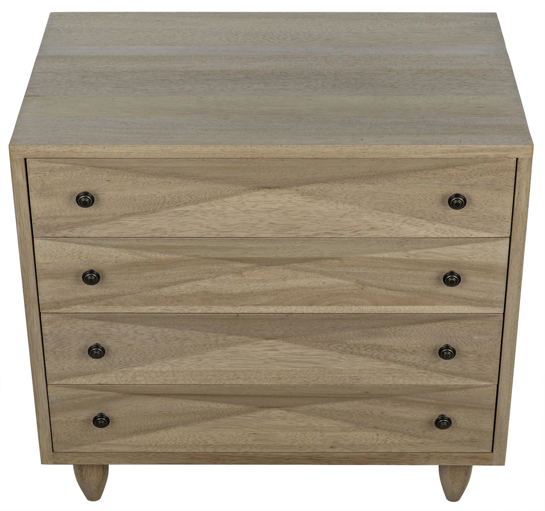 American Home Furniture | Noir - Diamond Chest, Washed Walnut