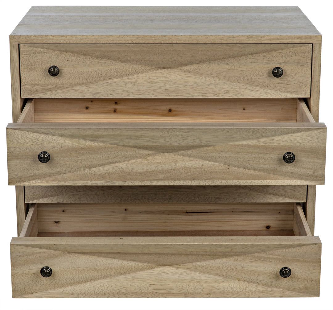 American Home Furniture | Noir - Diamond Chest, Washed Walnut