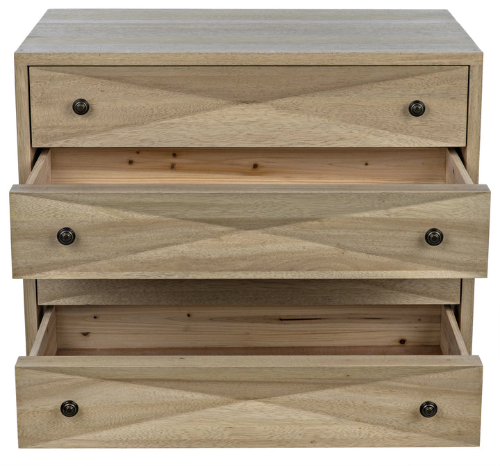 American Home Furniture | Noir - Diamond Chest, Washed Walnut