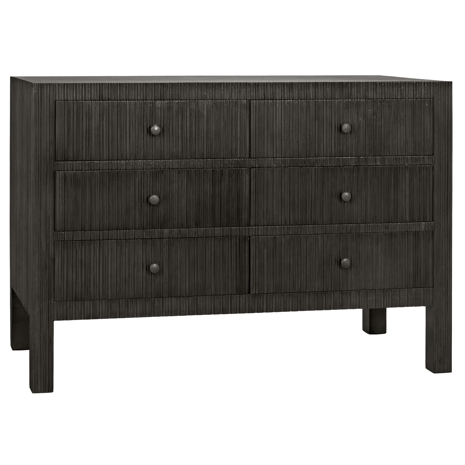 Noir Conrad 6 Drawer Dresser, Pale DRESSERS