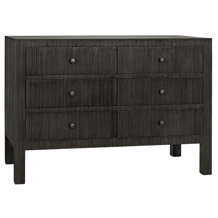 American Home Furniture | Noir - Conrad 6 Drawer Dresser, Pale