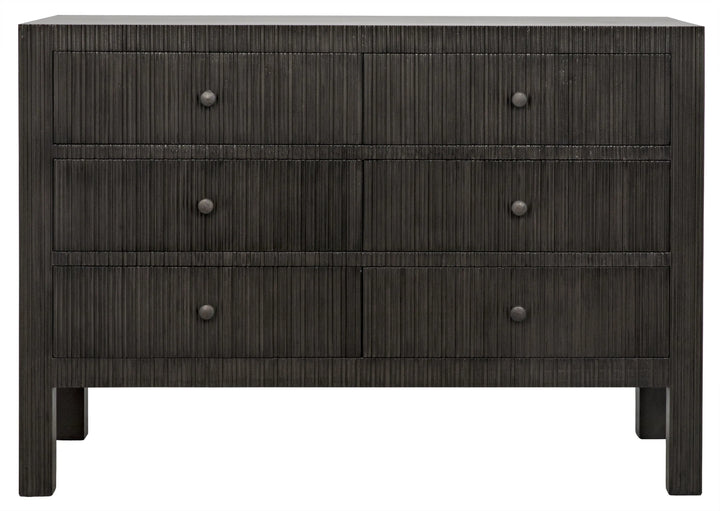 American Home Furniture | Noir - Conrad 6 Drawer Dresser, Pale