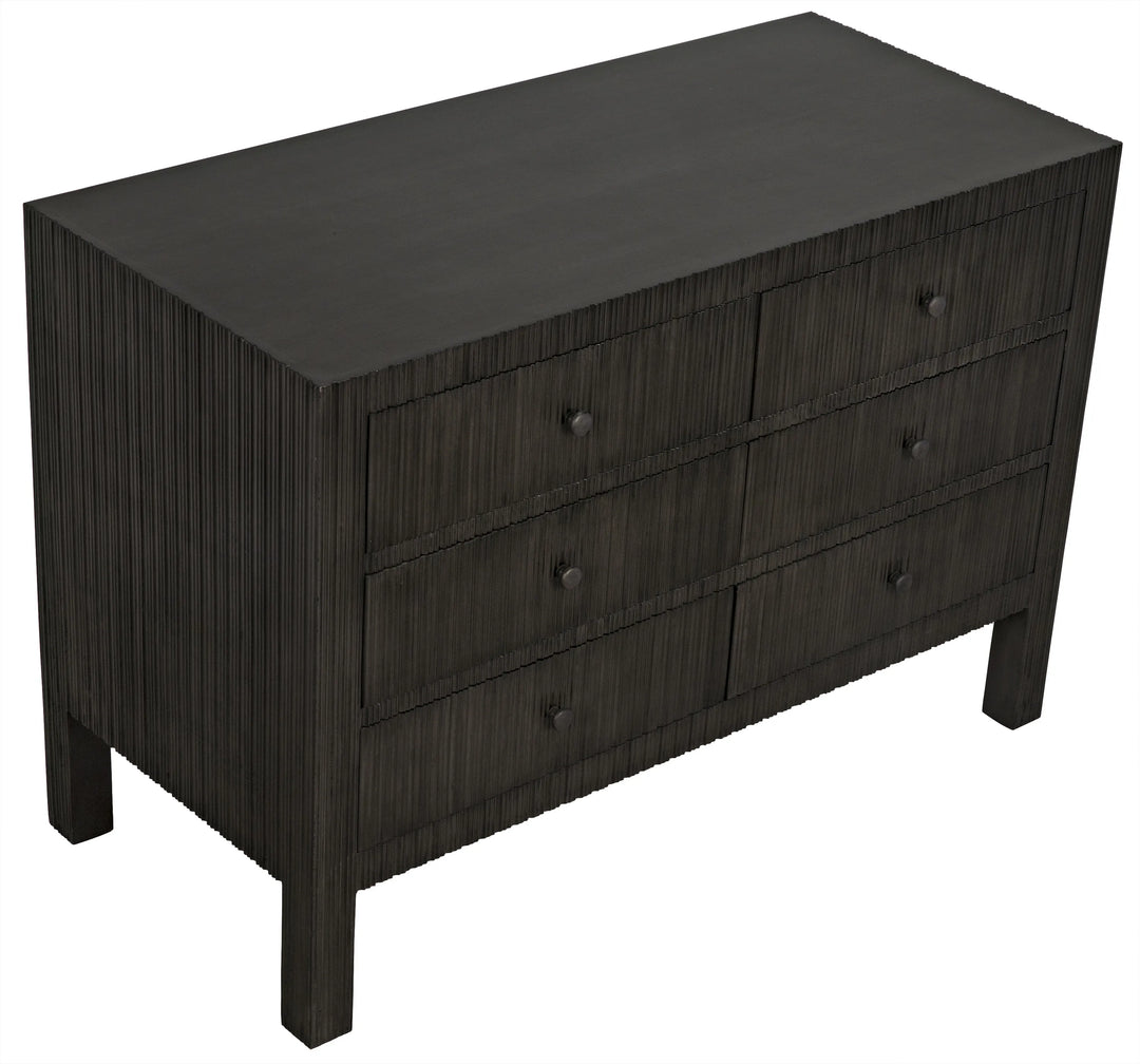 American Home Furniture | Noir - Conrad 6 Drawer Dresser, Pale