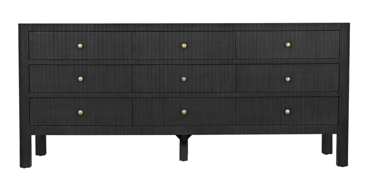 American Home Furniture | Noir - Conrad 9 Drawer Dresser, Pale