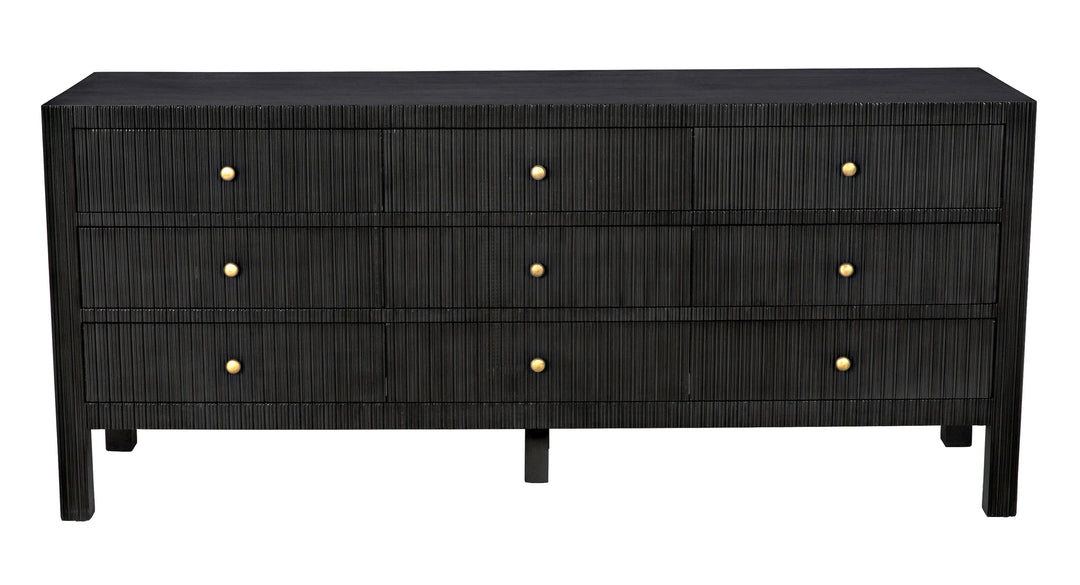 American Home Furniture | Noir - Conrad 9 Drawer Dresser, Pale