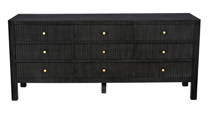 American Home Furniture | Noir - Conrad 9 Drawer Dresser, Pale