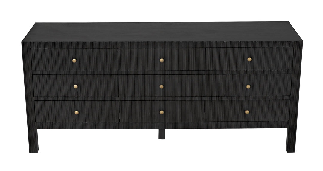 American Home Furniture | Noir - Conrad 9 Drawer Dresser, Pale