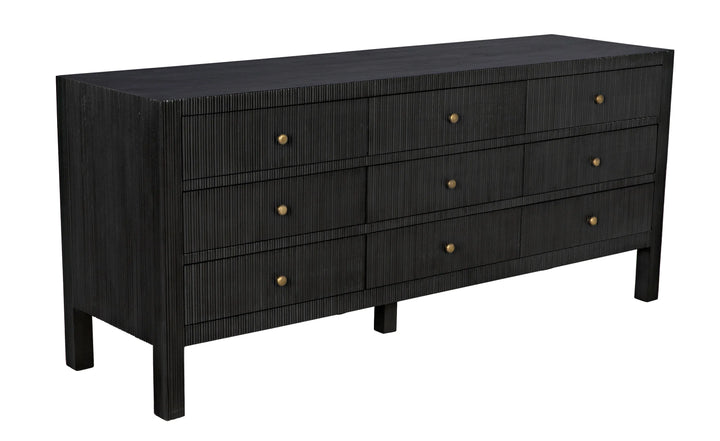 American Home Furniture | Noir - Conrad 9 Drawer Dresser, Pale