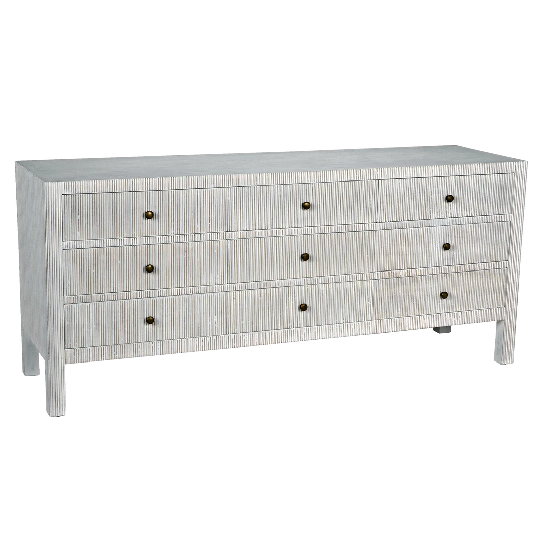 American Home Furniture | Noir - Conrad 9 Drawer Dresser, White Wash