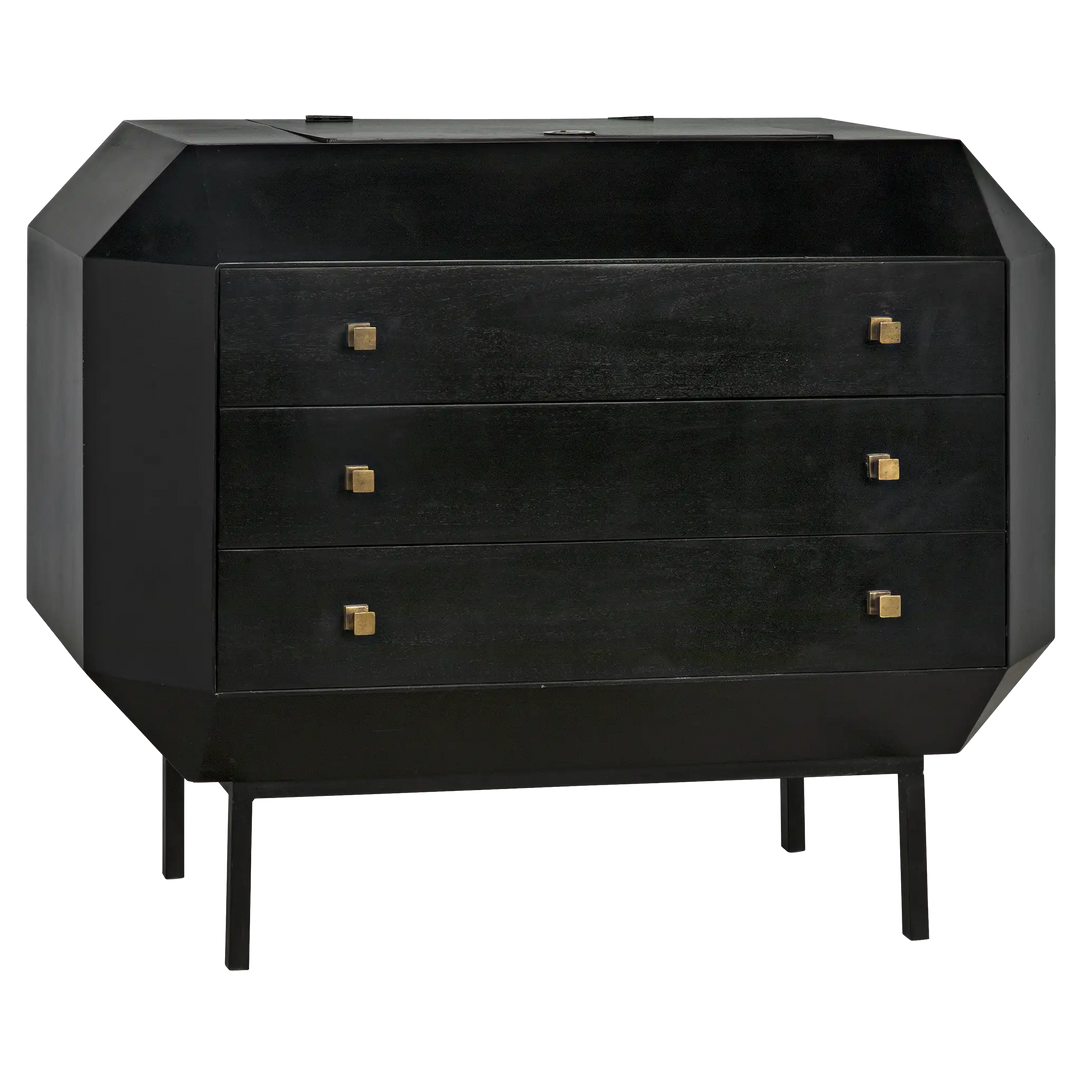 American Home Furniture | Noir - Rhiana Dresser, Hand Rubbed Black