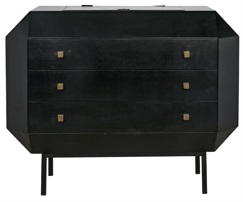 American Home Furniture | Noir - Rhiana Dresser, Hand Rubbed Black