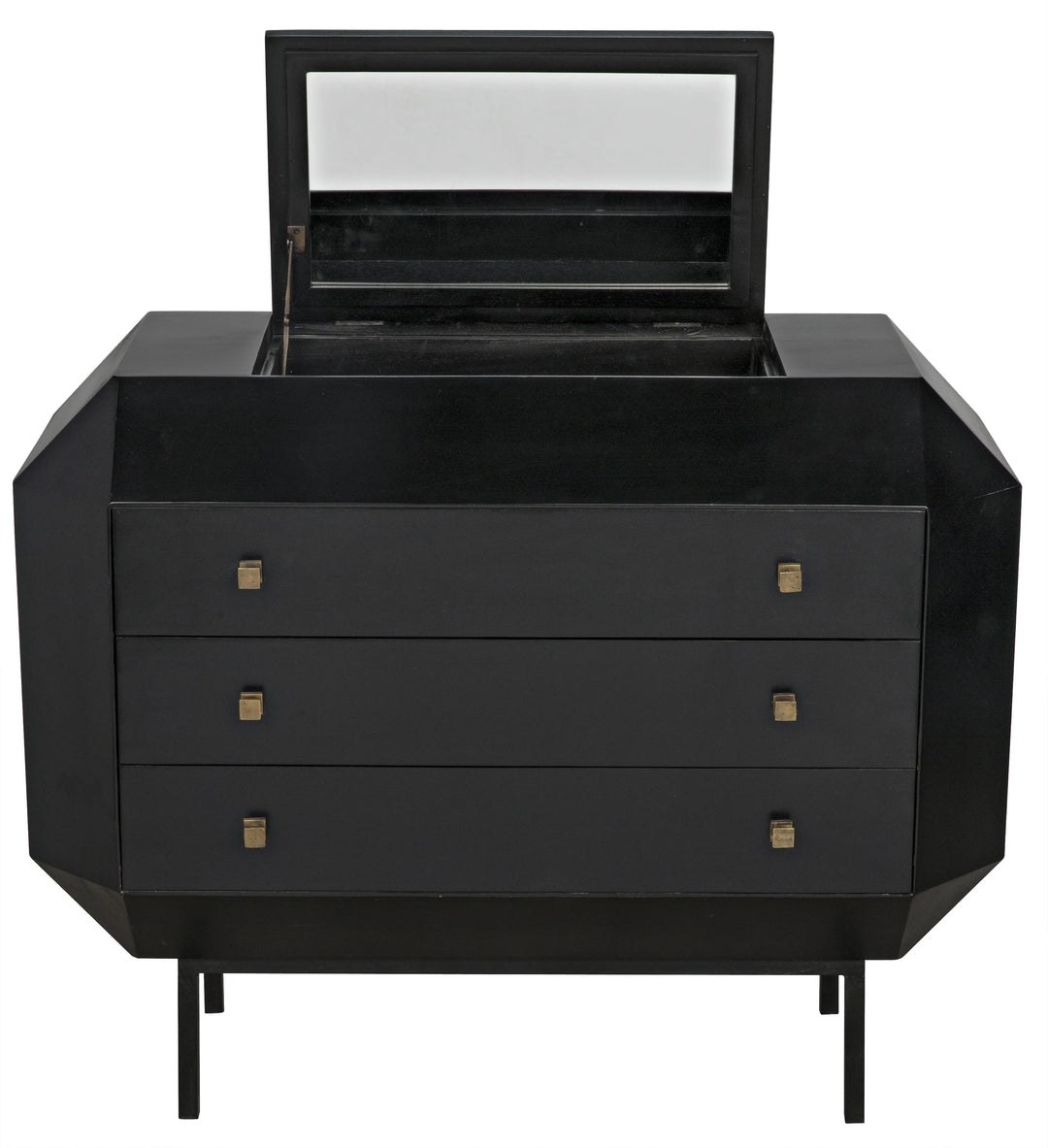 American Home Furniture | Noir - Rhiana Dresser, Hand Rubbed Black