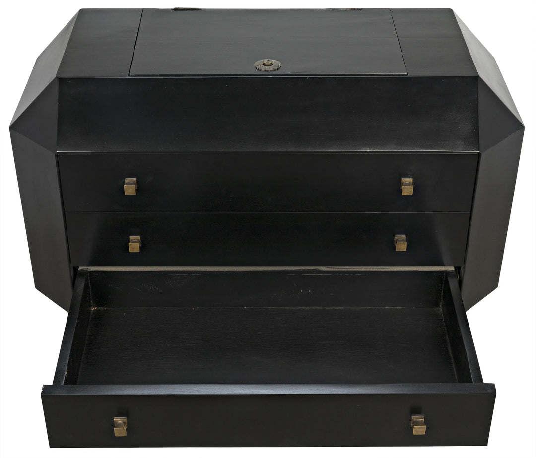 American Home Furniture | Noir - Rhiana Dresser, Hand Rubbed Black