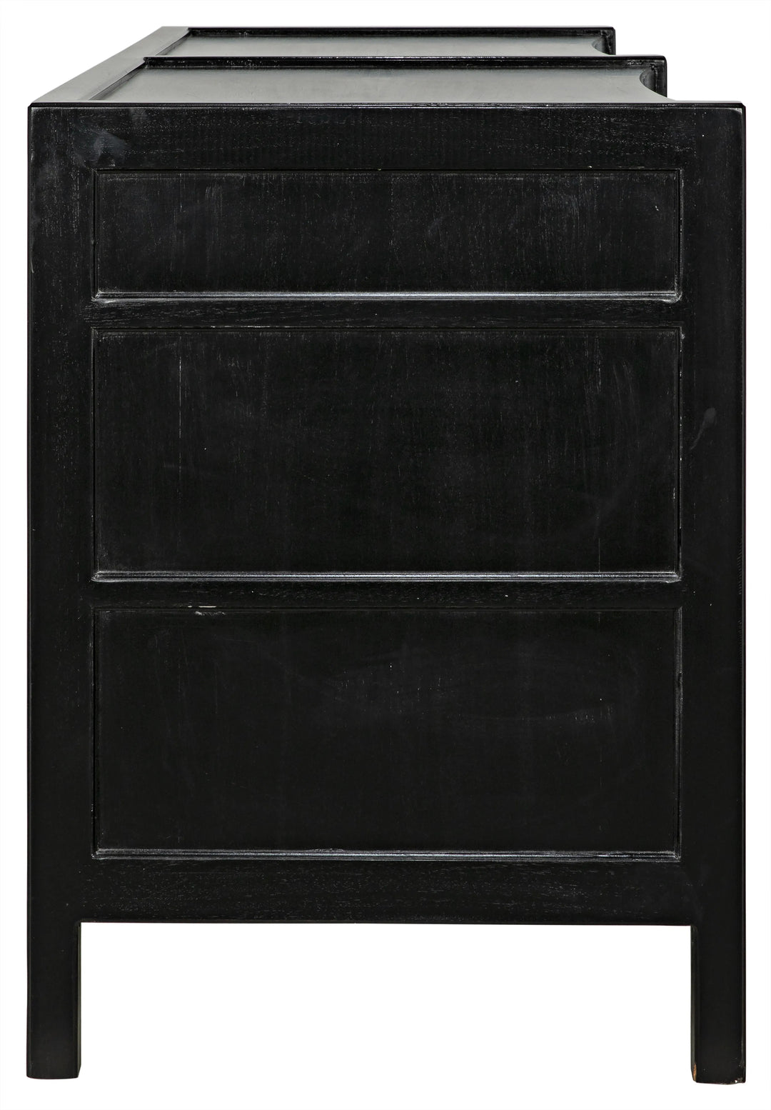 American Home Furniture | Noir - Hampton 6 Drawer Dreser, Hand Rubbed Black