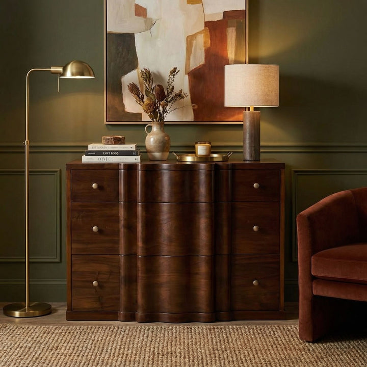 Noir - Kiss Dresser, Hand Rubbed Brown - GDRE253HBR