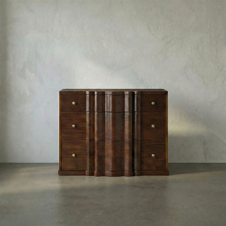 Noir - Kiss Dresser, Hand Rubbed Brown - GDRE253HBR