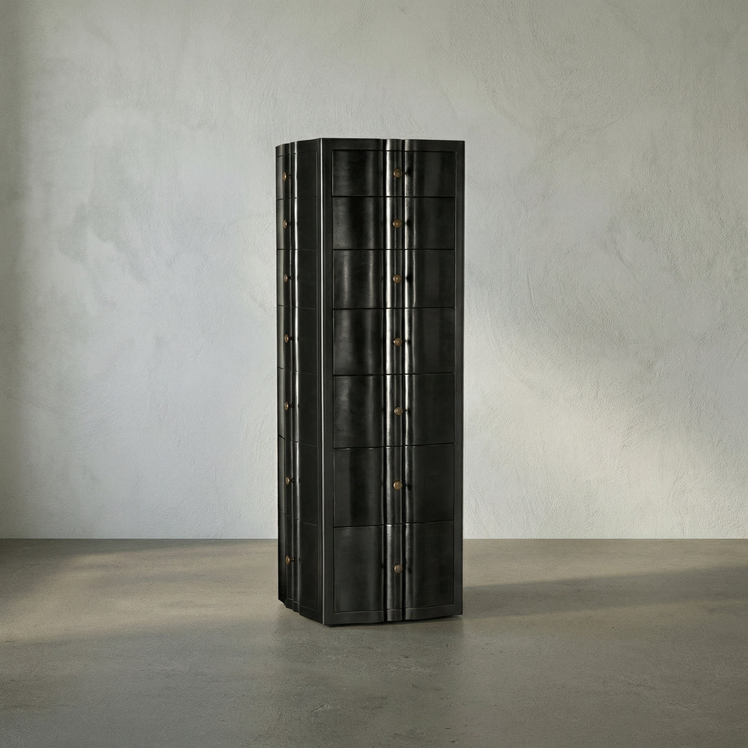 Noir - Monolith Four Sided Tower Chest - GDRE254HB