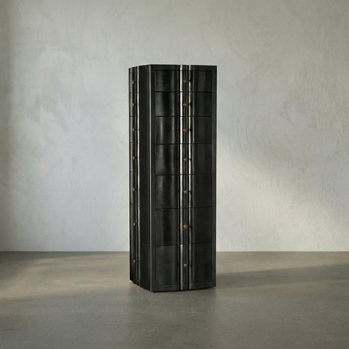 Noir - Monolith Four Sided Tower Chest - GDRE254HB